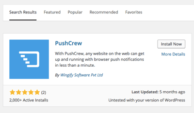 plugin de wordpress pushcrew