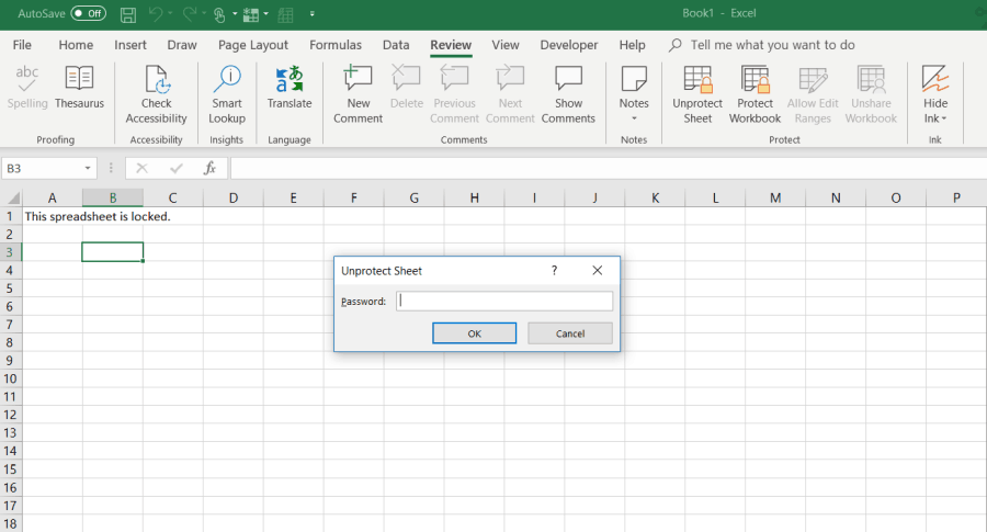 desproteger hoja de Excel