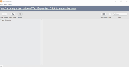 TextExpander crear fragmento