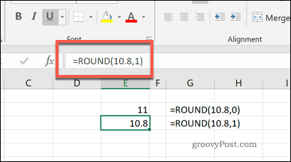 La función REDONDA en Excel
