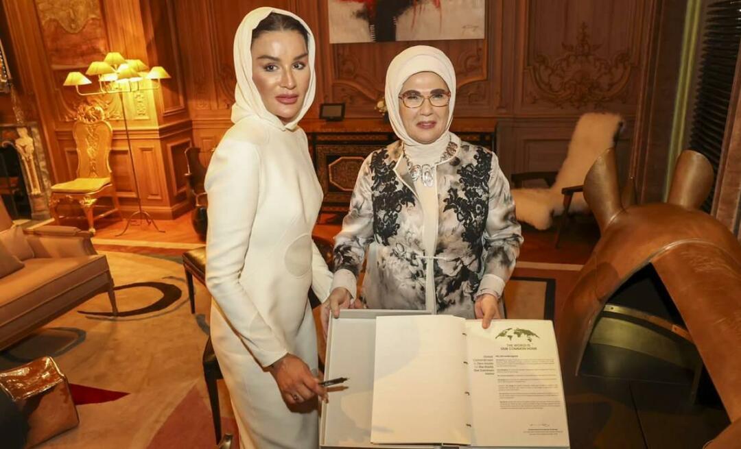 La Primera Dama Erdoğan se reunió con la Jequesa Moza, madre del Emir de Qatar Sheikh Al Thani