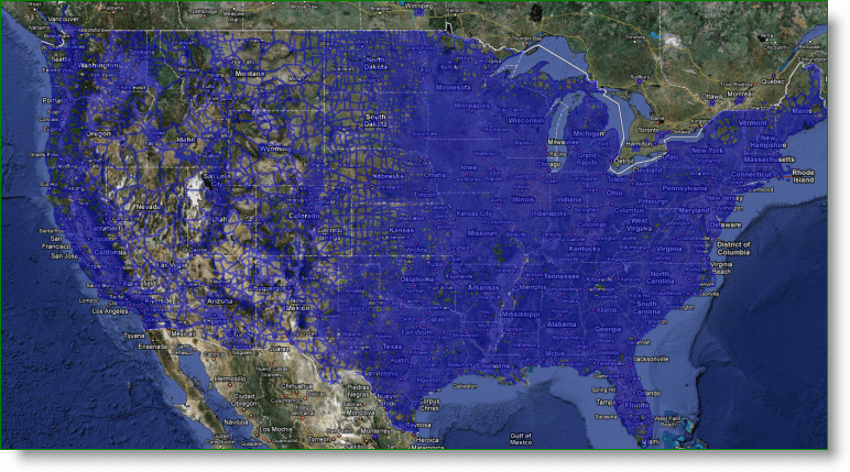 Cobertura de Google Maps Street View EE. UU.