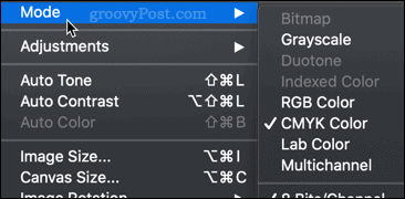 Photoshop CMYK mode