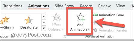 powerpoint añadir animación