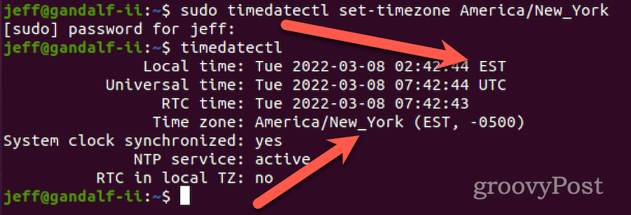 cómo configurar la zona horaria en linux usando timedatectl