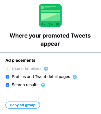 Opción para publicar anuncios de video de Twitter promocionados en perfiles y páginas de detalles de tweets, y en los resultados de búsqueda.