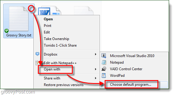 Windows 7 abierto con programa predeterminado