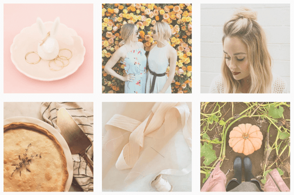 El feed de Instagram de Lauren Conrad está unificado mediante el uso del mismo filtro en todas las imágenes.