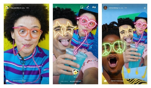 Los usuarios de Instagram ahora pueden mezclar las fotos de sus amigos y enviarlas de regreso para tener conversaciones divertidas.