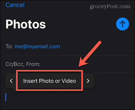 iphone insertar foto o video