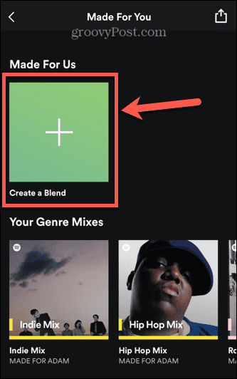 spotify crear una mezcla