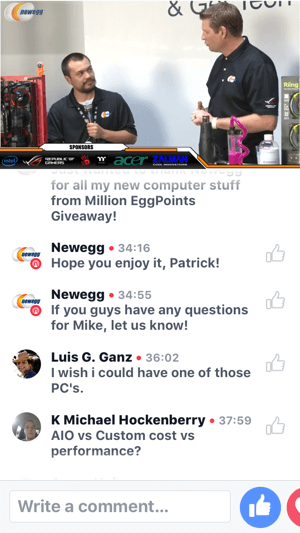En la BlizzCon, Newegg presenta una transmisión en vivo de Facebook sobre la construcción de una PC lista para realidad virtual.