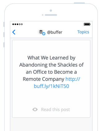 Daily by Buffer es una forma sencilla de descubrir y compartir contenido excelente. 