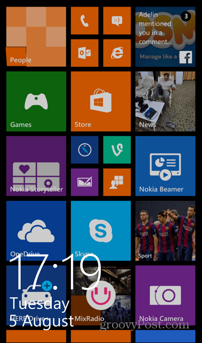 Bloqueo de captura de pantalla de Windows Phone 8.1 activado