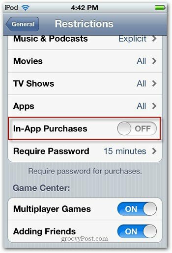 Cómo deshabilitar las compras en la aplicación en iPhone / iPod Touch