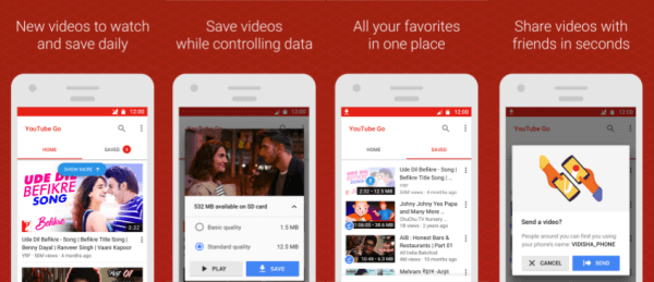 La versión beta de la aplicación YouTube Go está disponible para descargar en Google Play Store en India.