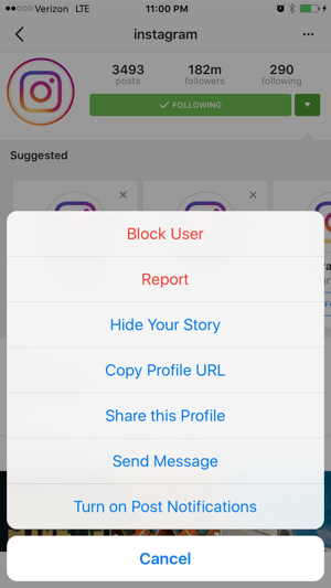 Instagram activar notificaciones de publicaciones