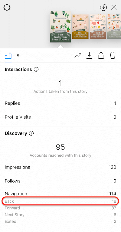datos de historias de instagram que muestran los toques de tu historia