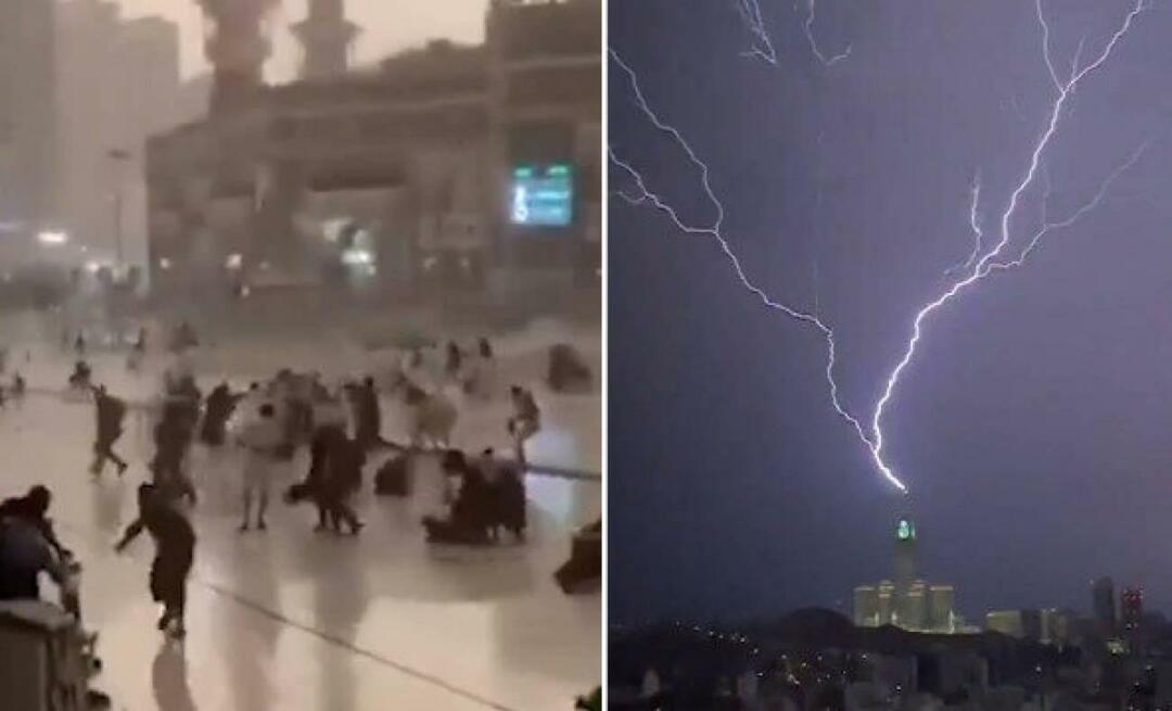Después de fuertes lluvias y tormentas en La Meca, ¡se vio 