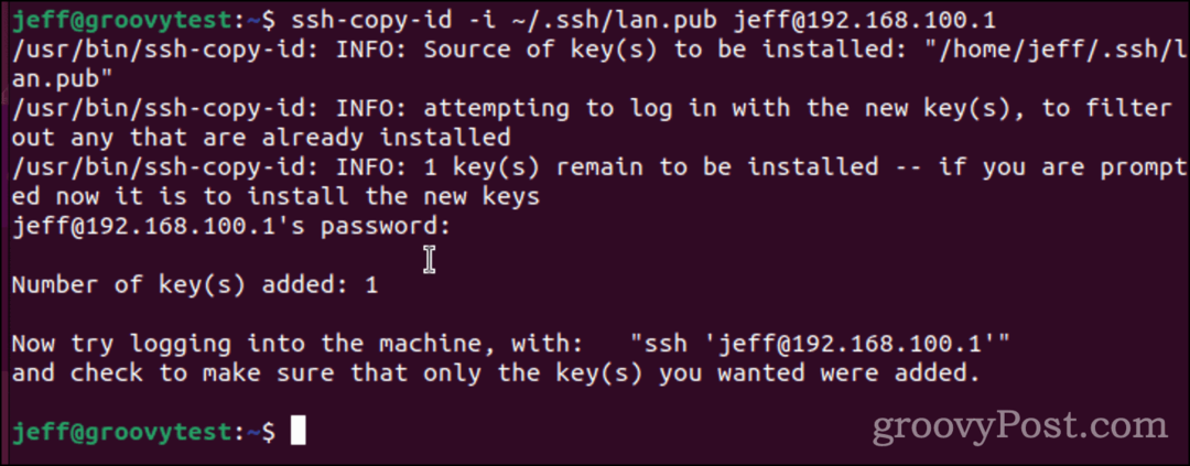 Copiando su clave SSH