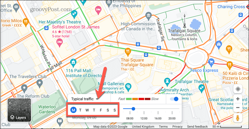 google maps dia tipico de trafico