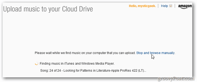 Cargador de MP3 Amazon Cloud Player