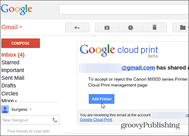 Cómo compartir su impresora a través de Google Cloud Print