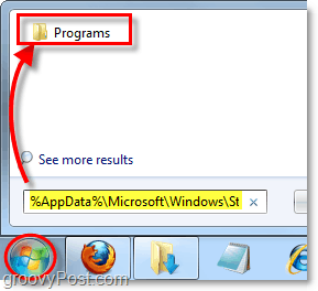 acceder a la carpeta del menú de inicio desde el menú de inicio en Windows 7