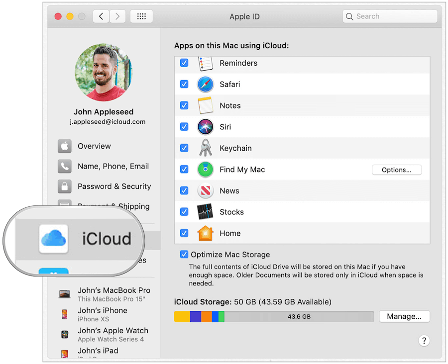 Teclado de Mac iCloud