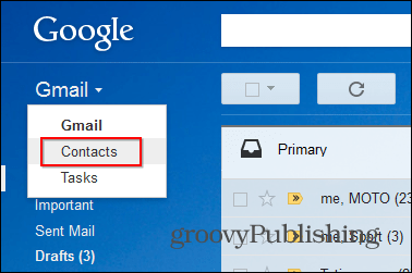 Escritorio de contactos estrella de Gmail