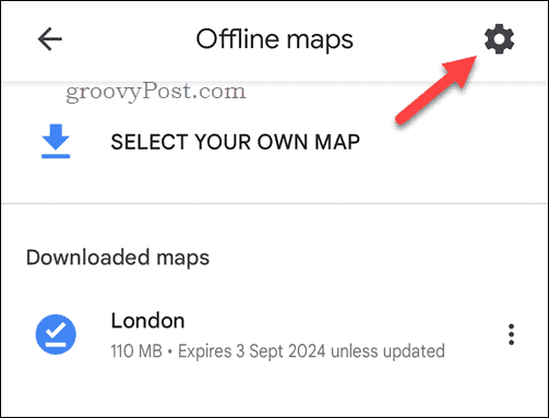 Configuración para mapas de Google Maps sin conexión