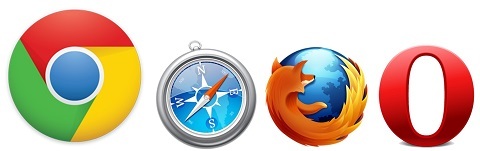 collage del logotipo del navegador