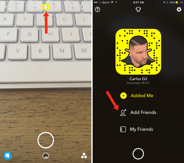 Snapchat agregar amigos de la libreta de direcciones