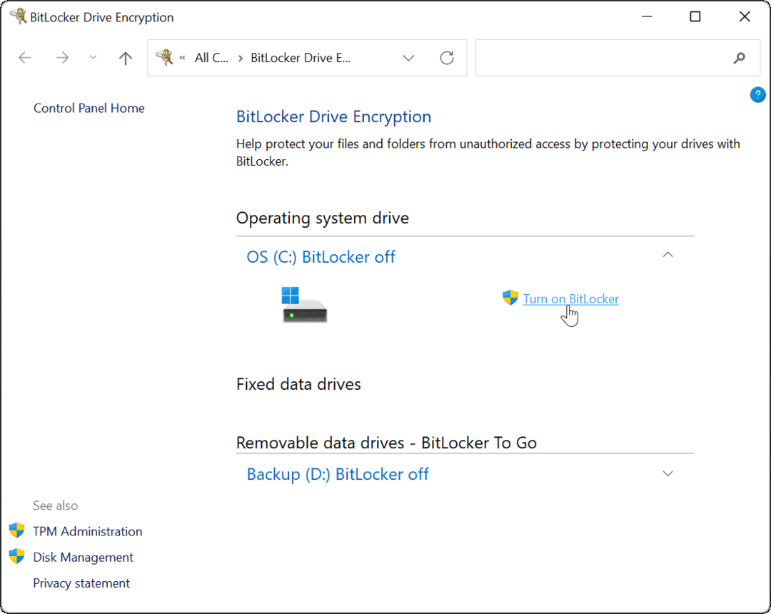 activar BitLocker