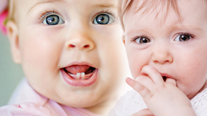¿Qué es bueno para la dentición en los bebés? Cuando sale el primer diente, los síntomas! Encendido...