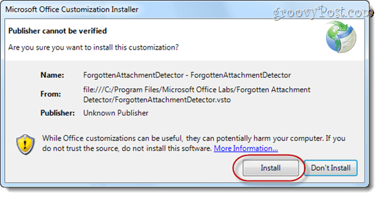 El Detector de archivos adjuntos olvidados advierte que faltan archivos adjuntos en Microsoft Outlook