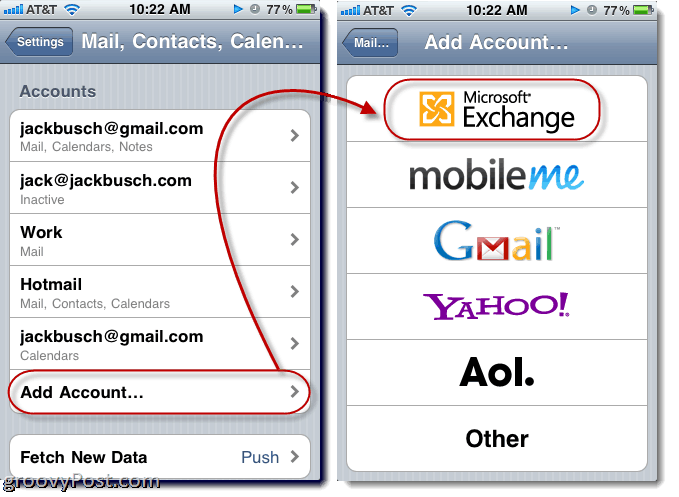 Cómo sincronizar correos electrónicos, contactos y calendarios de Hotmail con su iPhone usando ActiveSync (¡con Push!)