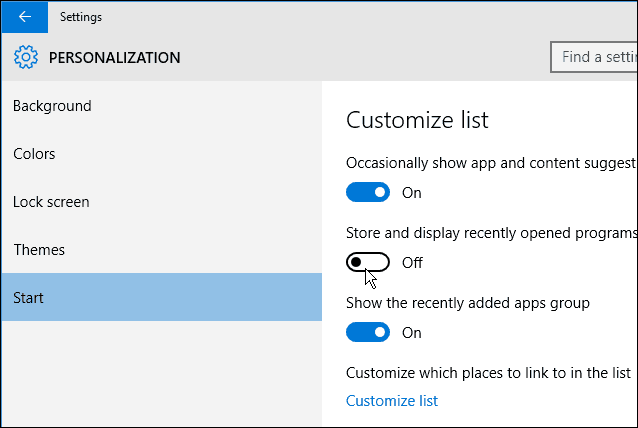 Windows 10: eliminar elementos de la lista de más usados ​​del menú Inicio