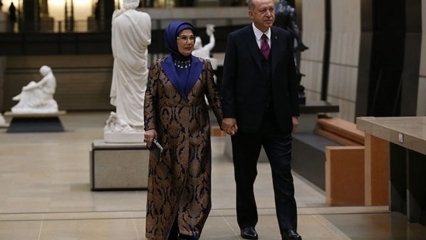 ¡Detalle otomano en el vestido de la primera dama Erdogan!