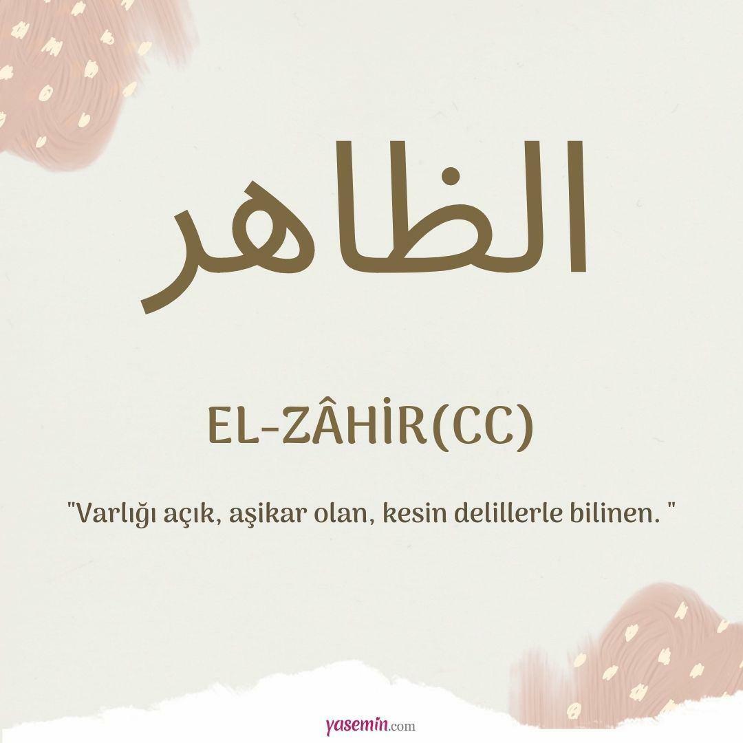 ¿Qué significa al-Zahir (c.c)?
