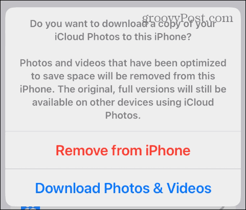 Eliminar fotos de iCloud