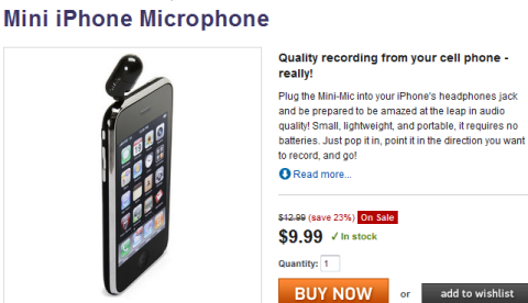 mini micrófono para iphone