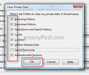 Configure Firefox para borrar el historial de navegación cuando cierre Firefox