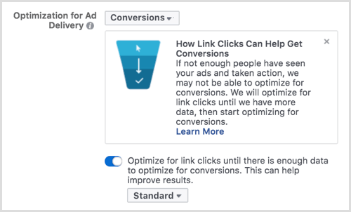 Optimización de Facebook para la entrega de anuncios
