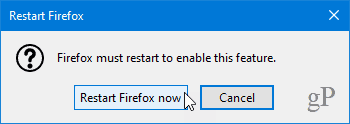 Reiniciar Firefox