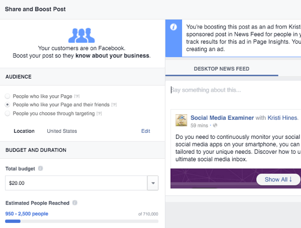 Facebook comparte e impulsa el contenido de marca