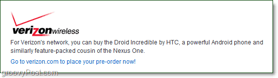 Verizon ya no está interesado en el Nexus One, se mudó al Droid Incredible