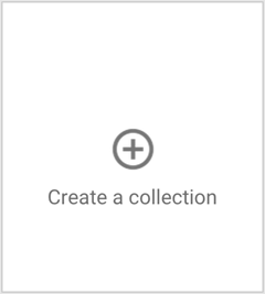 el botón crear una colección de google +