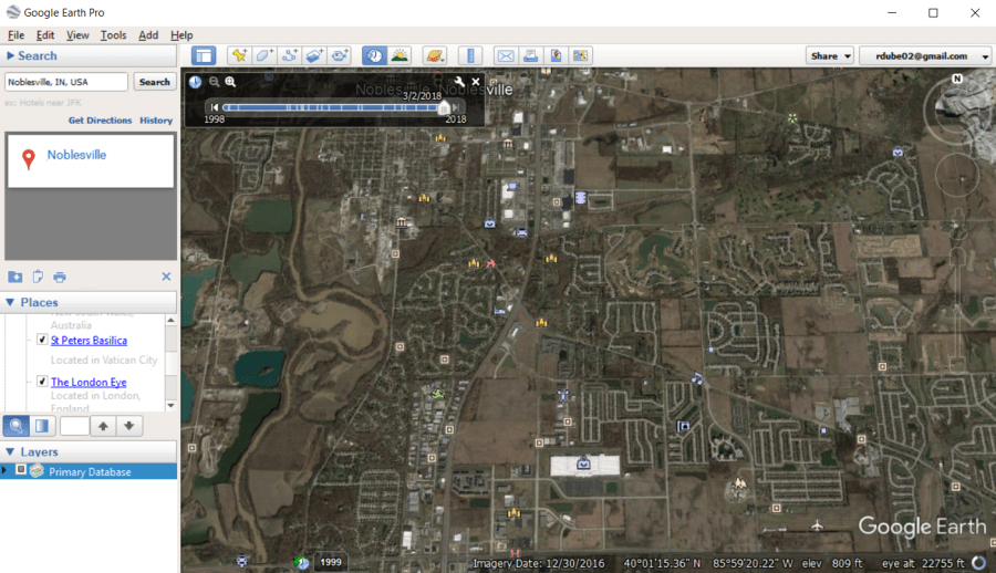 expansión urbana de Google Earth