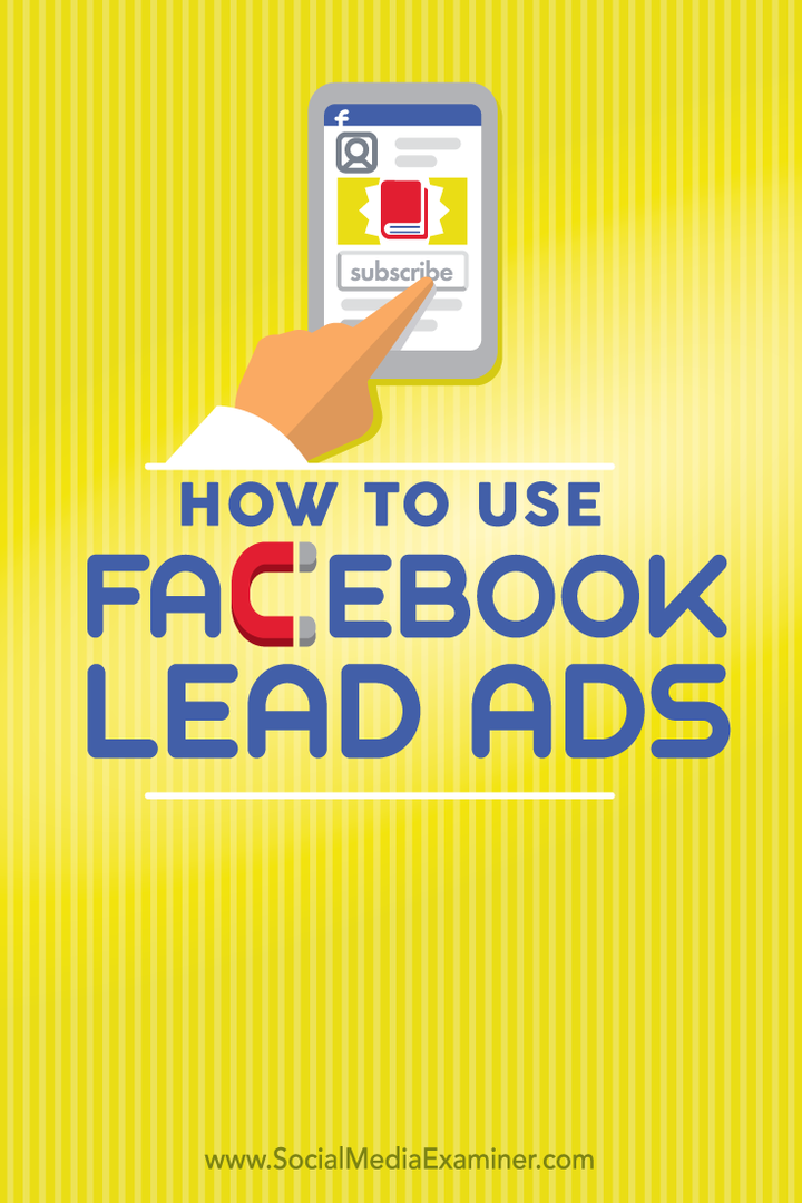cómo usar los anuncios de clientes potenciales de Facebook